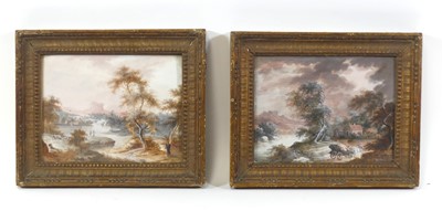 Lot 2443 - Circa 1800 Swiss school - Pair; River...