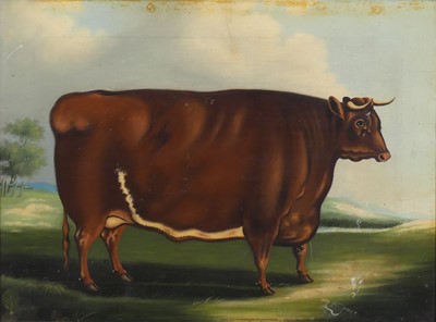 Lot 2401 - 19th century naive school - Study of a prize...