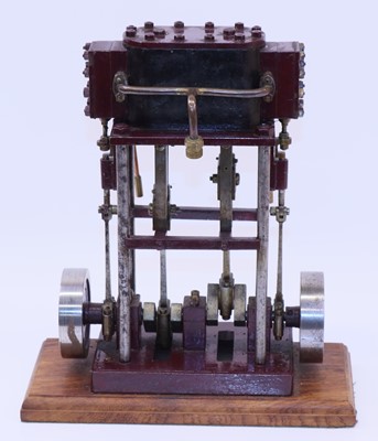 Lot 22 - Vertical twin cylinder stationary steam engine,...