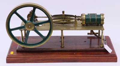 Lot 33 - A well-engineered brass horizontal stationary...