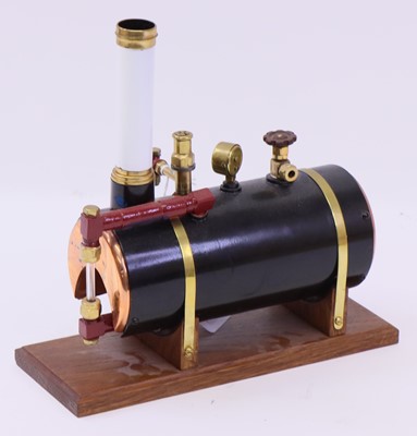 Lot 27 - Horizontal stationary steam boiler, comprising...