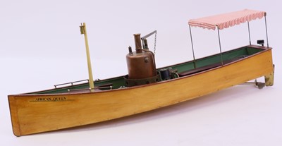 Lot 51 - A wooden scratch-built model of an African...