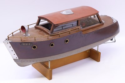 Lot 52 - Large Bassett Lowke style cabin cruiser boat,...