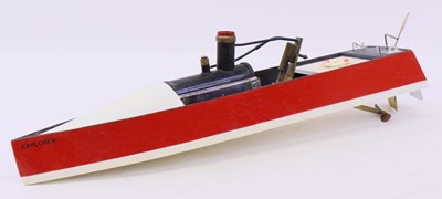 Lot 49 - Chart Model Steam company or similar wooden...