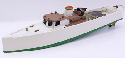 Lot 50 - Scratchbuilt wooden spirit fired steam launch,...