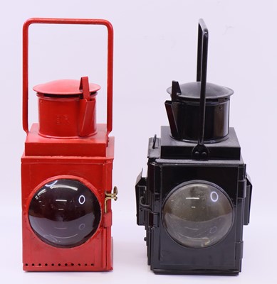 Lot 94 - BR railway hand lamp group, 2 examples, 1...