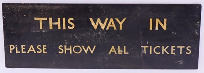Lot 85 - British Railways MDF "This Way In Please Show...