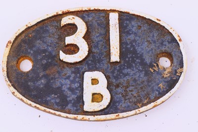 Lot 72 - Original Cast Iron Shedplate 31b March