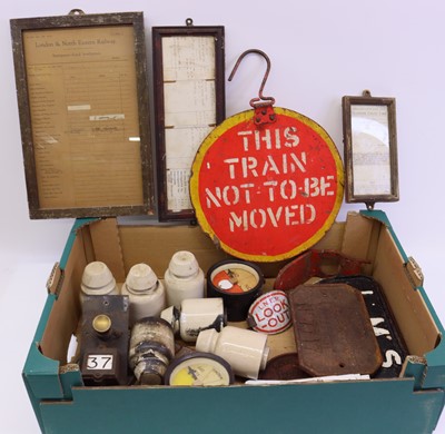Lot 116 - Collection of mixed Railwayana, to include...