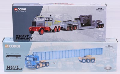 Lot 2075 - Corgi Heavy Haulage 1/50 scale group of two...