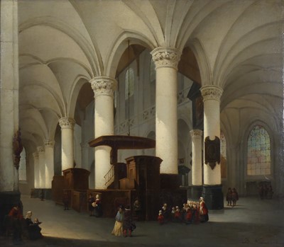 Lot 2412 - Bernard Neyt (1825-1880) - Eglise Protestante...