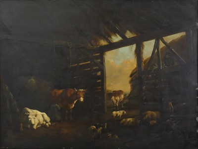 Lot 2403 - 18th century Continental school - Barn...