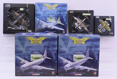 Lot 2112 - Box containing 6 various 1/144th scale diecast...