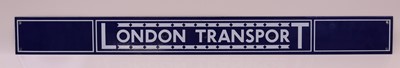 Lot 80 - Reproduction London Transport enamel strip...