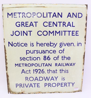 Lot 76 - Metropolitan and Great Central Joint Committee...