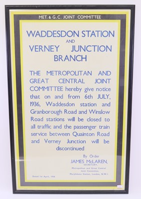 Lot 82 - Original Metropolitan and Great Central Joint...