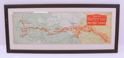 Lot 87 - Metroland Map of the Extension Lines, 1920s...