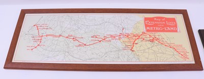 Lot 88 - Metroland Map of the Extension Lines, 1920s...