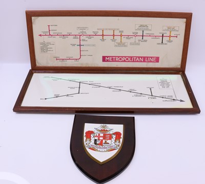 Lot 102 - 2 Metropolitan Line Carriage Maps, and a...