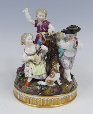 Lot 2047 - A late 19th century Meissen porcelain figure...