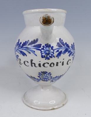 Lot 2026 - An 18th century Dutch Delft wet drug jar,...