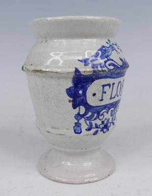 Lot 2027 - An 18th century Dutch Delft wet drug jar,...