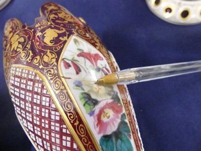 Lot 2054 - A late 19th century Bohemian glass three-piece...