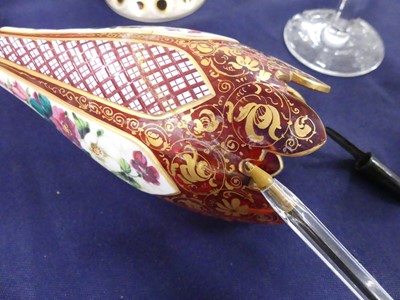 Lot 2054 - A late 19th century Bohemian glass three-piece...