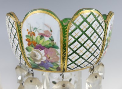 Lot 2057 - A pair of late 19th century Bohemian green...