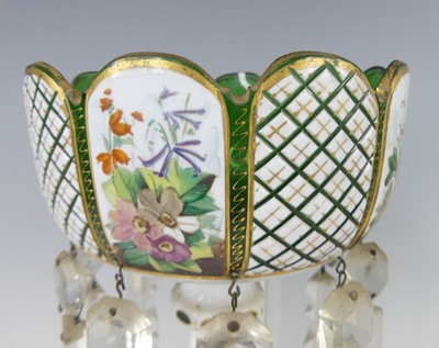 Lot 2057 - A pair of late 19th century Bohemian green...