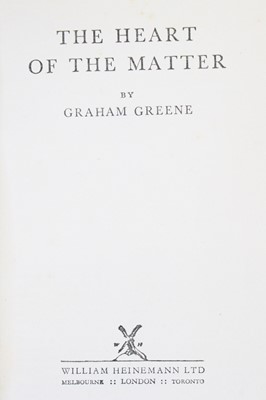 Lot 2018 - GREENE, Graham; The Heart of the Matter, first...
