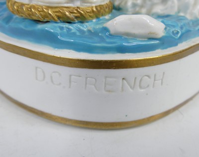 Lot 2042 - A pair of Robinson & Leadbetter porcelain dog...