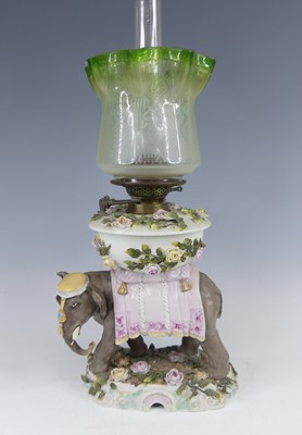 Lot 2339 - A late 19th century continental porcelain oil...
