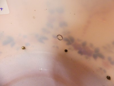 Lot 2056 - A pair of Victorian opaque pink glass pedestal...