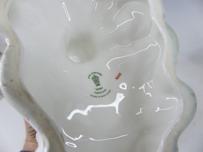 Lot 2044 - A pair of Royal Crown Derby porcelain peacocks,...