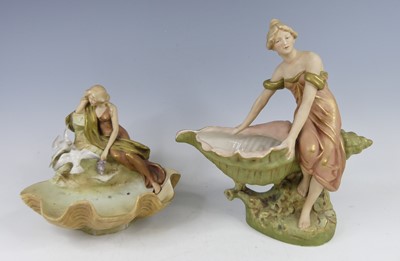 Lot 4 - Royal Dux - a porcelain figure of a maiden...