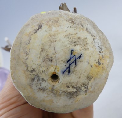 Lot 2046 - A 19th century Meissen porcelain monkey band...