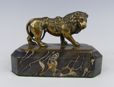 Lot 2344 - A Victorian brass desk weight as a standing...