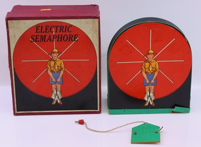 Lot 1756 - Chad Valley Scouts Electric Semaphore, housed...