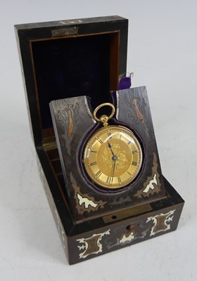 Lot 2303 - A Victorian 18ct gold cased open faced pocket...