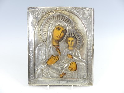 Lot 2379 - A Russian Orthodox religious icon depicting...