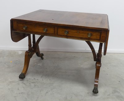 Lot 2499 - A Regency rosewood and burr walnut(?) sofa...