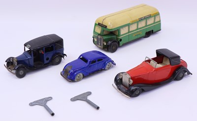 Lot 269 - Collection of 4 tinplate and clockwork...