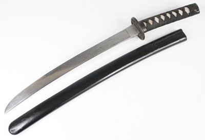 Lot 750 - A Japanese Gendaito Wakizashi, 40cm curved...