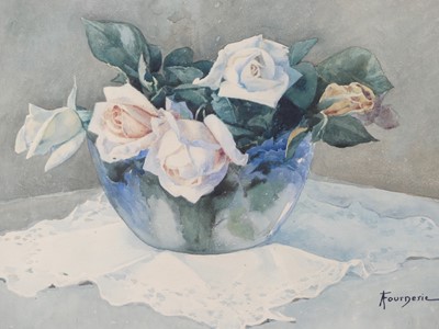 Lot 1069 - Alain A Fournerie (French 1931-1983) Roses in...