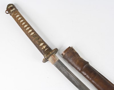 Lot 684 - A Japanese Shinshinto katana, the 56cm curved...