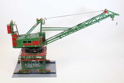 Lot 1869 - Large made up Meccano model of a dock crane,...
