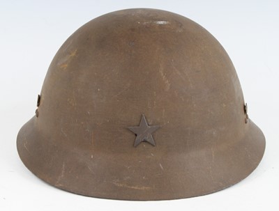 Lot 687 - An Imperial Japanese Army steel helmet, having...