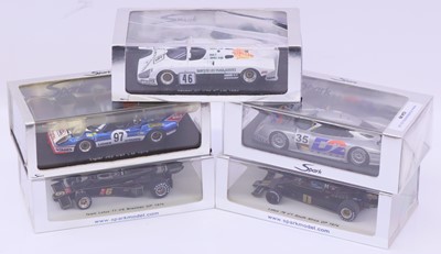 Lot 1878 - Spark models 1:43 scale group of five plastic...
