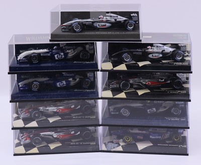 Lot 1885 - Minichamps 1:43 scale group of nine Formula 1...